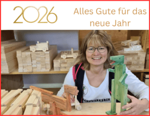 Annemarie mit 2026 und dem Schriftzug Alles Gute für das neue Jahr